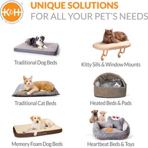 K&H Pet Products Self-Warming Hut Dog & Cat Bed, Gray, Small