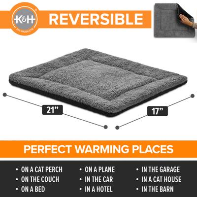 Show full view: K&H Pet Products Self-Warming Pad, Gray/Black slide 3 of 12