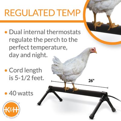 Show full view: K&H Pet Products Thermo Chicken Perch, Black, Small slide 2 of 9