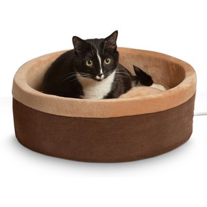 K&H Pet Products Thermo-Kitty Cat Bed, Mocha, Large