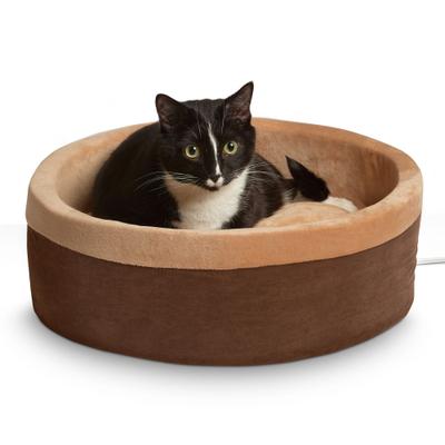 Show full view: K&H Pet Products Thermo-Kitty Cat Bed, Mocha, Large slide 1 of 13