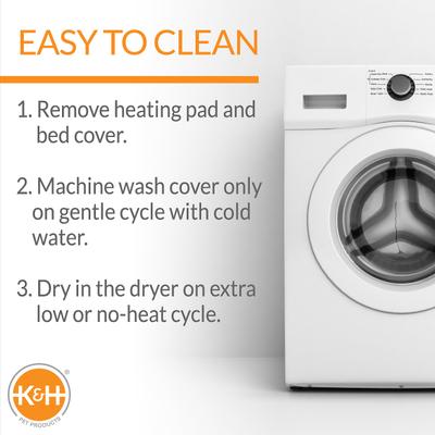 Show full view: K&H Pet Products Thermo-Kitty Fashion Splash Indoor Heated Cat Bed, Medium, Blue slide 5 of 12