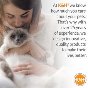 K&H Pet Products Thermo-Kitty Mat Heated Cat Bed, Sage/Tan 