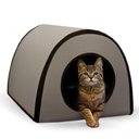 K&H Pet Products Thermo Mod Cat Shelter Weatherproof Outdoor Heated Cat House, Gray