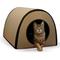Show in main carousel: K&H Pet Products Thermo Mod Cat Shelter Weatherproof Outdoor Heated Cat House, Tan slide 1 of 12