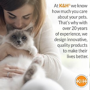 K&H Pet Products Thermo-Pet Cave Covered Indoor Heated Cat Bed & Tunnel, Gray