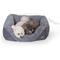 Show in main carousel: K&H Pet Products Thermo-Pet Lounge Sleeper Heated Bolster Dog & Cat Bed, Gray, Medium slide 1 of 10