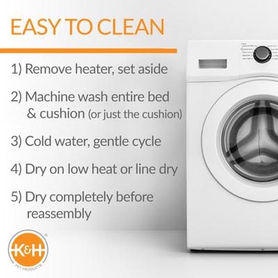 Show full view: K&H Pet Products Thermo-Pet Nest Covered Indoor Heated Cat Bed House, Gray, Small  slide 4 of 9