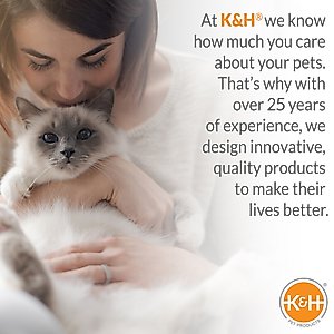 K&H Pet Products Thermo-Snuggle Cup Bomber Heated Dog & Cat Bed, Chocolate