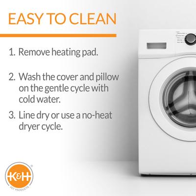 Show full view: K&H Pet Products Thermo-Snuggly Sleeper Heated Dog Bed, Sage/Tan, Medium  slide 7 of 12