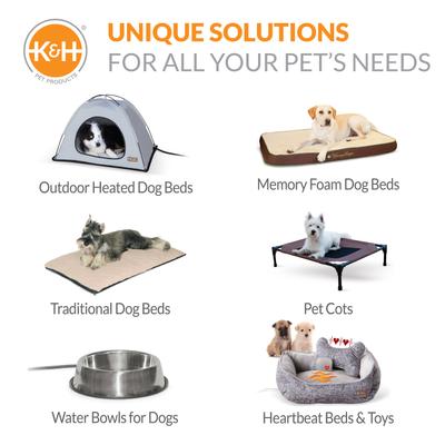 Show full view: K&H Pet Products Thermo-Snuggly Sleeper Heated Dog Bed, Sage/Tan, Medium  slide 9 of 12