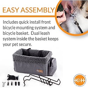 K&H Pet Products Travel Dog Bike Basket, Large