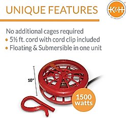 K&H Pet Products Ultimate Stock Tank Deicer, 1500 watt slide 2 of 9