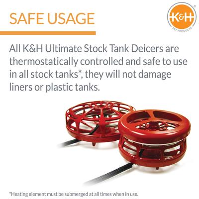 Show full view: K&H Pet Products Ultimate Stock Tank Deicer, 500 watt slide 3 of 11