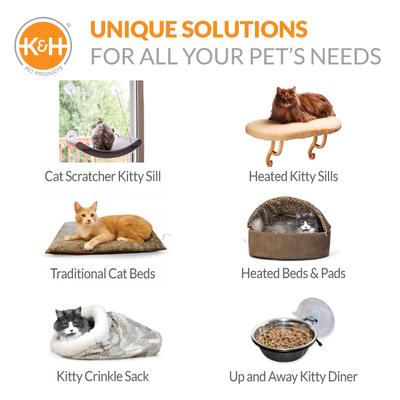 Show full view: K&H Pet Products Universal Mount Cat Window Perch Kitty Sill, Tan slide 8 of 10
