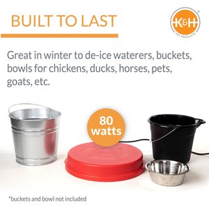 K&H Pet Products Universal Waterer Deicer, Red