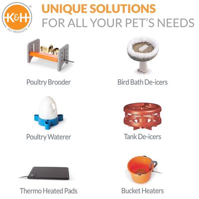 Show full view: K&H Pet Products Universal Waterer Deicer, Red slide 7 of 10