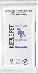 Kibble Pet Soothing Lavender Dog Wipes, 100 count