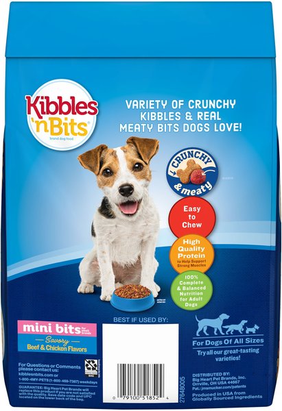 KIBBLES 'N BITS Mini Bits Savory Beef & Chicken Flavors Small Breed Dry ...