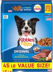 Kibbles 'n Bits Original Savory Beef & Chicken Dry Food + Milk-Bone Original Large Biscuit Dog Treats slide 2 of 9