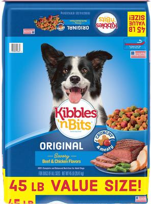 Show full view: Kibbles 'n Bits Original Savory Beef & Chicken Dry Food + Milk-Bone Original Large Biscuit Dog Treats slide 2 of 10