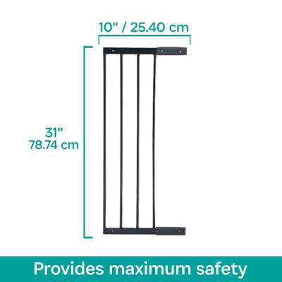 Show full view: KidCo Angle Mount Safeway Steel Gate Extension, 10-in, Black slide 1 of 7