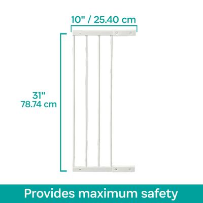 Show full view: KidCo Angle Mount Safeway Steel Gate Extension, 10-in, White slide 1 of 5