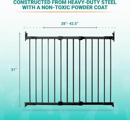 Show full view: KidCo Angle Mount Safeway Steel Mounted Dog & Cat Gate, 31-in, Black slide 3 of 7