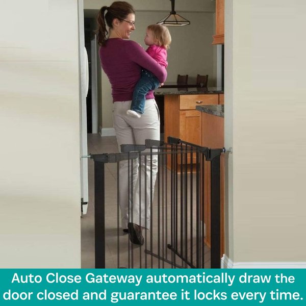 KidCo Auto Close ConfigureGate Steel Mounted Dog & Cat Gate, 29.5-in