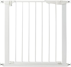 KidCo Auto Close Gateway Steel Pressure Mounted Dog & Cat Gate, 29.5-in, White