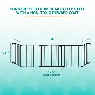 Show full view: KidCo Auto Close HearthGate Steel Mounted Dog & Cat Gate, 29.5-in, Black slide 4 of 9