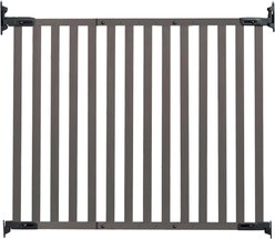 KidCo Bamboo Angle Mount Safeway Wood Mounted Dog & Cat Gate, 31-in, Gray