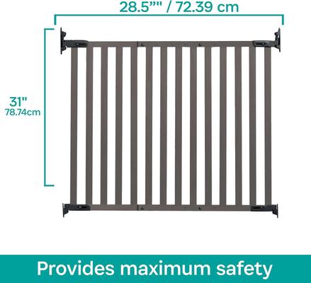 Show full view: KidCo Bamboo Angle Mount Safeway Wood Mounted Dog & Cat Gate, 31-in, Gray slide 4 of 10