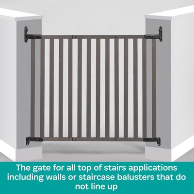 Show full view: KidCo Bamboo Angle Mount Safeway Wood Mounted Dog & Cat Gate, 31-in, Gray slide 2 of 10