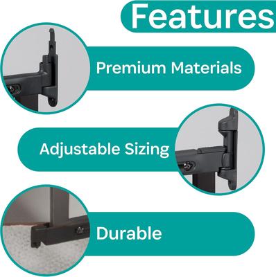 Show full view: KidCo Bamboo Angle Mount Safeway Wood Mounted Dog & Cat Gate, 31-in, Gray slide 7 of 10