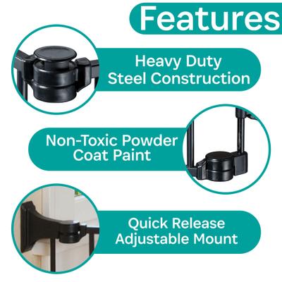 Show full view: KidCo Custom Fit Auto Close Configure Steel Gate Extension, Black, 24-in slide 5 of 6