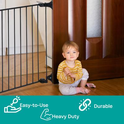 Show full view: KidCo Custom Fit Auto Close Configure Steel Gate Extension, Black, 24-in slide 4 of 6