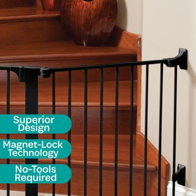 Show full view: KidCo Custom Fit Auto Close Configure Steel Gate Extension, Black, 24-in slide 3 of 6