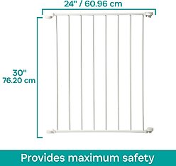 KidCo Custom Fit Auto Close Configure Steel Gate Extension, White, 24-in