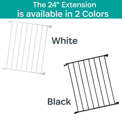 Show full view: KidCo Custom Fit Auto Close Configure Steel Gate Extension, White, 24-in slide 7 of 7