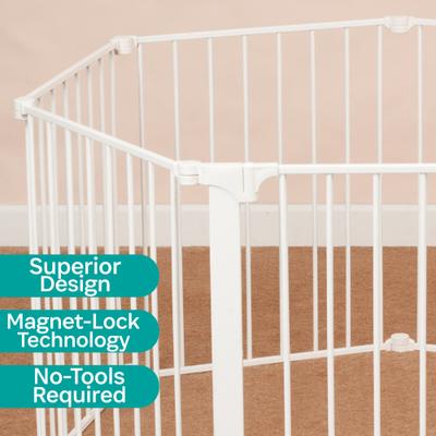 Show full view: KidCo Custom Fit Auto Close Configure Steel Gate Extension, White, 24-in slide 4 of 7