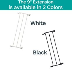 KidCo Custom Fit Auto Close Configure Steel Gate Extension, White, 9-in slide 2 of 6