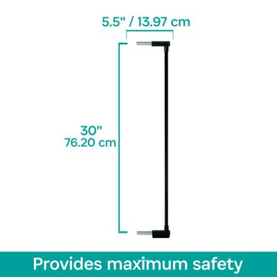 Show full view: KidCo Gateway Pressure Plus & Auto Close Gateway Steel Gate Extension, 5.5-in, Black slide 1 of 5