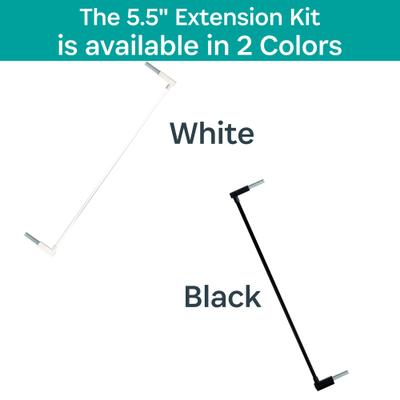 Show full view: KidCo Gateway Pressure Plus & Auto Close Gateway Steel Gate Extension, 5.5-in, Black slide 5 of 5