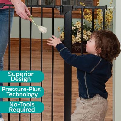 Show full view: KidCo Gateway Pressure Plus & Auto Close Gateway Steel Gate Extension, 5.5-in, Black slide 4 of 5