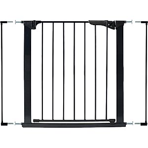 KidCo Gateway Pressure Plus Pressure Mounted Dog & Cat Gate, 29.5-in, Black