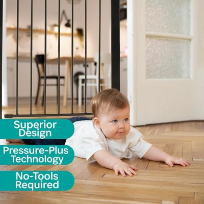 Show full view: KidCo Gateway Pressure Plus Pressure Mounted Dog & Cat Gate, 29.5-in, Black slide 5 of 9