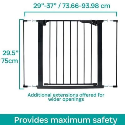 Show full view: KidCo Gateway Pressure Plus Pressure Mounted Dog & Cat Gate, 29.5-in, Black slide 4 of 9