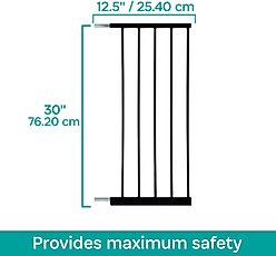 KidCo Gateway Steel Gate Extension, 12.5-in, Black