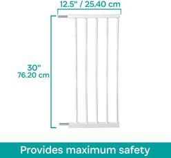 KidCo Gateway Steel Gate Extension, 12.5-in, White